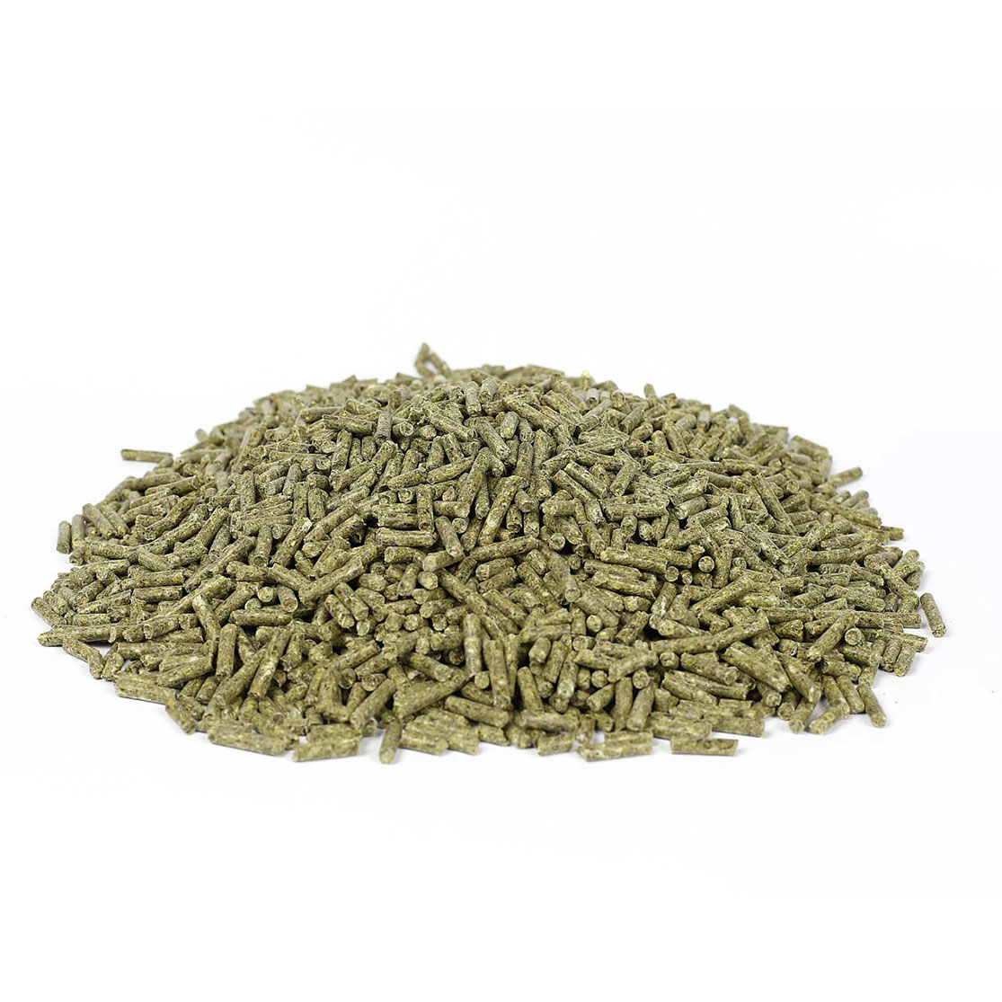 Reconnaître les aliments de base suivants: herbe, foin, paille, céréales, granules.